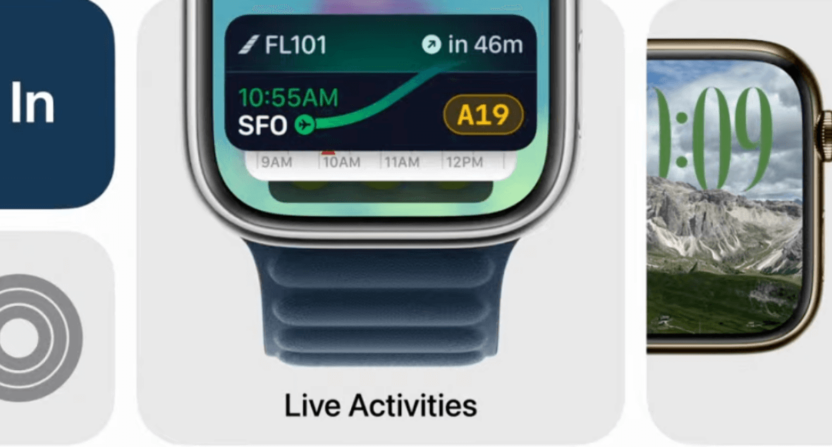 This is an image of Live Activities for watchOS via Apple WWDC 2024 for Marketers